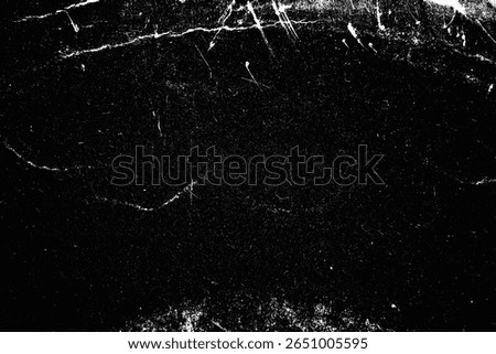 High-contrast black texture with subtle dust, scratches, and noise. Perfect for adding vintage film effects, retro aesthetics, or distressed overlays in creative projects. Add Screen Filter