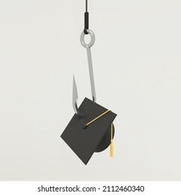 Higher Education Trap. Conceptual 3D Rendering About Student Debt And Loans. 