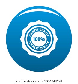 Highest quality logo. Simple illustration of highest quality logo for web