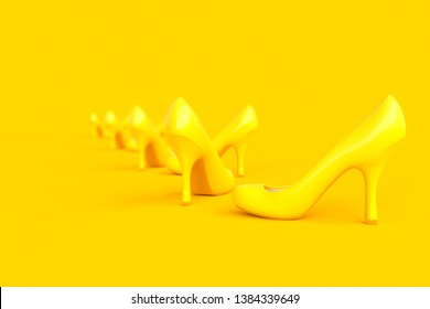 yellow color shoes