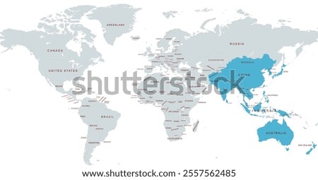 Highlighted Map Displaying apac   Countries and Global Context