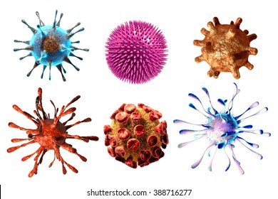 A Highly Detailed 3d medical illustration of virus, bacteria,microbe isolated on white background