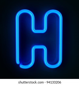 Highly Detailed Neon Sign Letter H Stock Illustration 94133206 ...