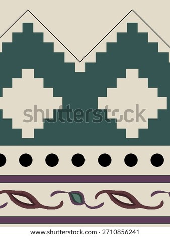 
A highly detailed,vertically oriented illustration showcasing several distinct, contiguous border patterns