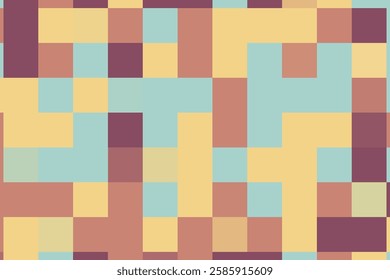A high-quality digital background featuring a vibrant yellow and teal square pixelated texture with a digital mosaic effect. The striking color combination adds energy and modernity to the structured