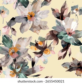 High-quality repeat pattern created for textile industry and digital usage.