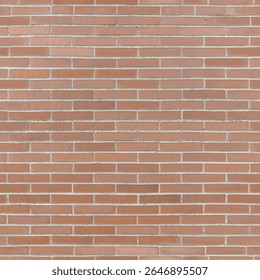 High-quality seamless red brick wall texture in horizontal layout. Ideal for 3D rendering, game development, architectural visualization, and urban environment scenes. This tileable 4K texture ensures