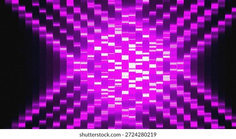 Highresolution abstract image featuring dynamic glowing horizontal lines in vivid magenta and