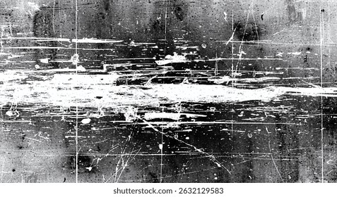 High-resolution image of an abstract grunge texture featuring white paint splatters and scratches on a dark background.
