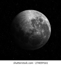 Hight quality Moon image. Elements of this image furnished by NASA