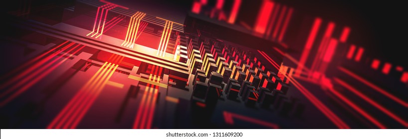 hightech Background 3D Rendering
