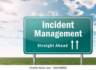 Highway Signpost With Incident Management Wording