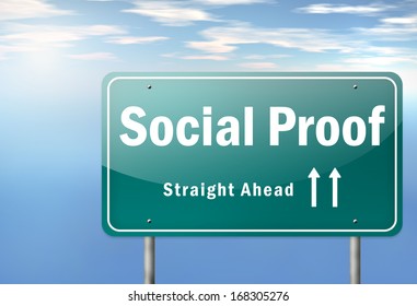 Highway Signpost With Social Proof Wording