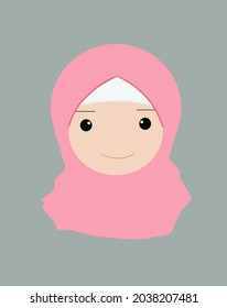 Hijab Girl Avatar Cartoon Illustration Stock Illustration 2038207481 ...