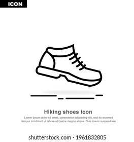 Hiking Shoes Icon, With Isolated Background