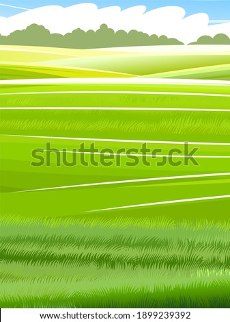 Similar – Golf Flag on Pristine Green at Sunset surrounded by lush trees in the warm glow of sunset. Perfect for illustrating the beauty of golf, nature, and serene outdoor sports.