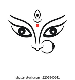 Hindu Religion Festival Durga Pooja Concept Stock Illustration ...