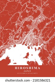 Hiroshima - Japan Mojave Plane Map