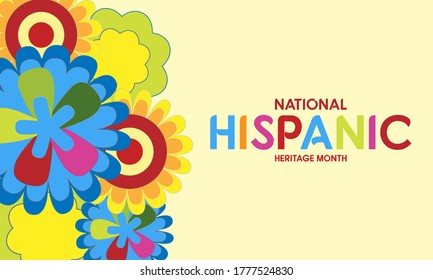 Hispanic Heritage Month September 15 - October 15. Background, poster, greeting card, banner design. 