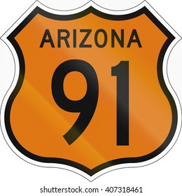 Historic Arizona Highway Route Shield From 1958 Used In The US.