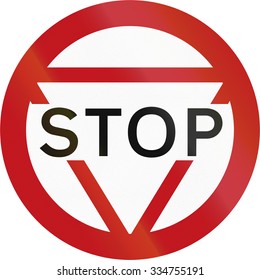 Historical Version Dutch Stop Sign 19661971 Stock Illustration ...