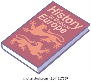 History Textbook On White Background