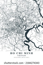 Ho Chi Minh    Vietnam Dusk Plane Map