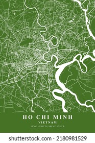 Ho Chi Minh    Vietnam Moss Plane Map