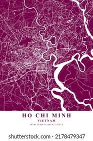 Ho Chi Minh    Vietnam Plum Plane Map