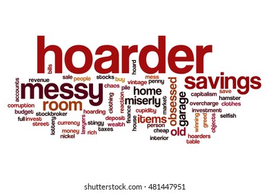 Hoarder Word Cloud Concept