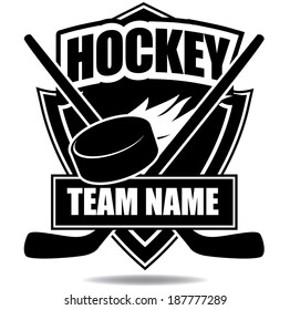 Hockey Badge Icon Symbol Eps 10 Stock Vector (Royalty Free) 187777325 ...