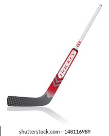 Hockey Stick For Goalie Illustration Isolated On White Background