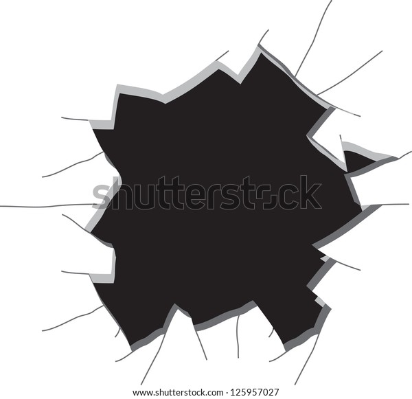 Hole in a wall. Raster version, vector file\
available in\
portfolio.
