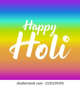 Holi Festival with colorful intricate calligraphy. Happy holi Poster