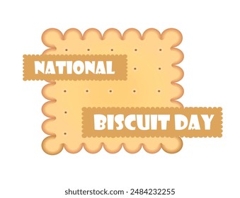 Holidays. National Biscuit Day poster. Art illustration - Powered by Shutterstock