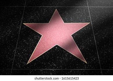 Hollywood Star Framed. With blank space for name from Hollywood Boulevard USA
