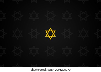Holocaust concept illustration. International Holocaust Remembrance Day background with Jewish stars . Never forget, January 27.