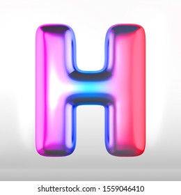 Holographic English Alphabet Uppercase Isolated On Stock Illustration ...