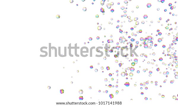 ホログラフィック宝石の背景 3dイラスト ラインストーンズの抽象的な壁紙 虹の多彩色のピラミッド クリスタル ダイヤ 宝石 ファッション 単純な幾何学的な形状の背景 のイラスト素材