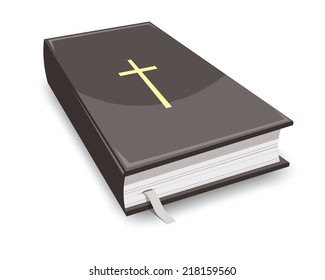 Holy Bible Book Golden Cross On Stock Illustration 218159560 | Shutterstock