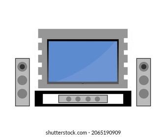 Home Cinema Icon, Flat Style