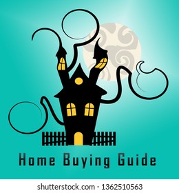 Home Or House Buying Guide Icon Means Real Estate Guidebook For Purchasing Investments Or Accomodation - 3d Illustration