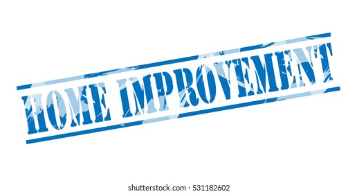 Home Improvement Blue Stamp On White Background