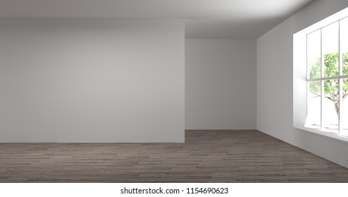 White Empty Room 3d Rendering Stock Illustration 332592935