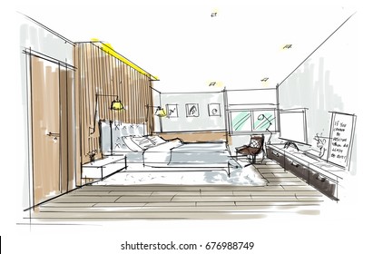 Royalty Free Hand Draw Interior Stock Images Photos