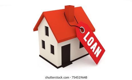 Home Loan Concept Made 3d Rendering Stock Illustration 754519648 ...