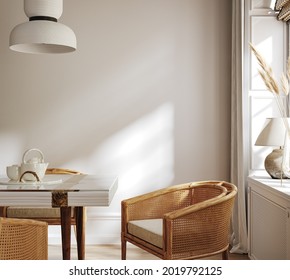 Home Mock Up, Cozy Modern Kitchen Interior Background, 3d Render