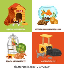 Set Pets Domestic Wild Animals Their Stock Vector (Royalty Free ...