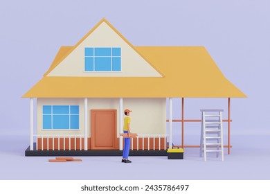 Home renovation 3d illustration. home improvement 3d illustration - Powered by Shutterstock