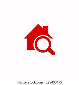 Home Search Icon, On White Background
